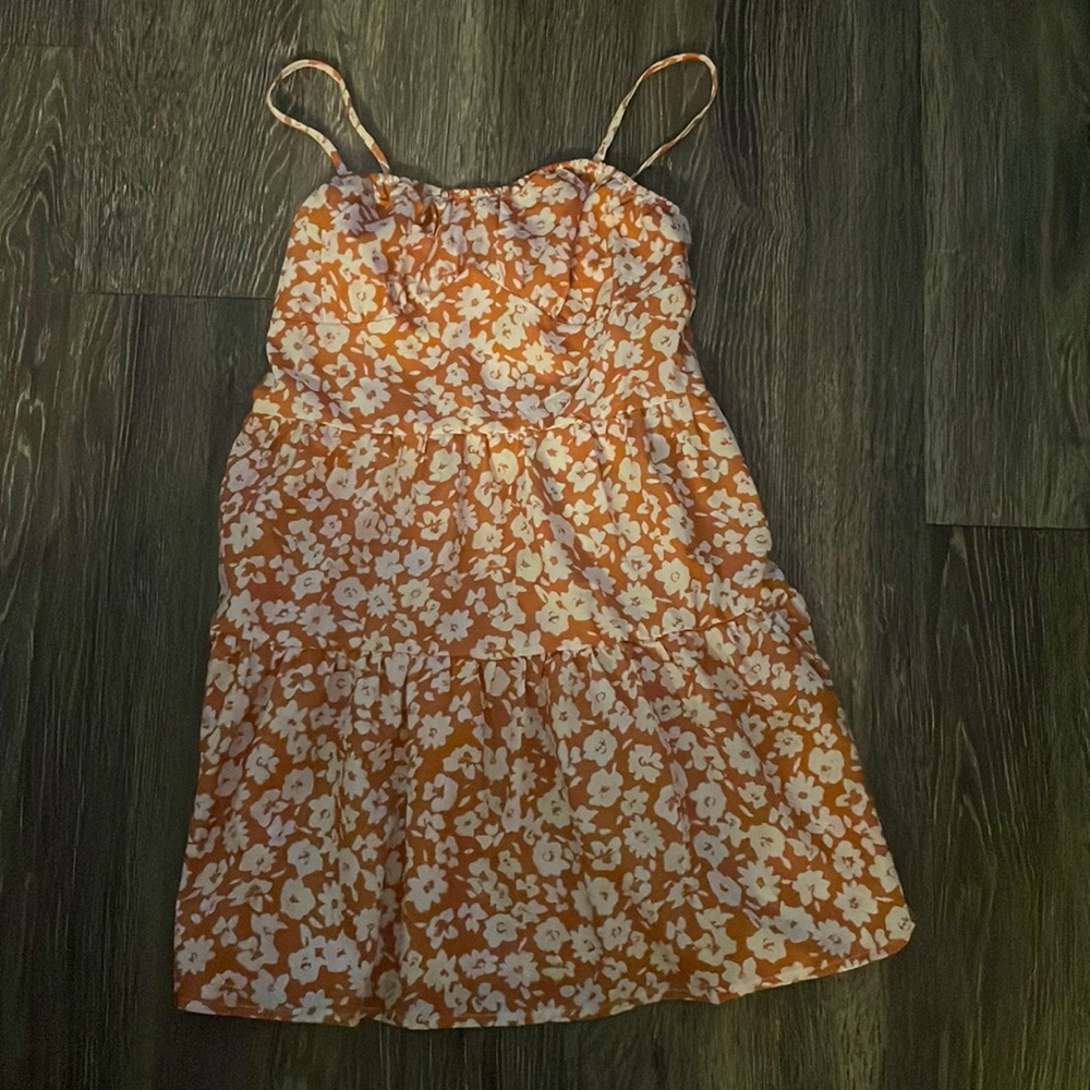 Orange Flower kids dress